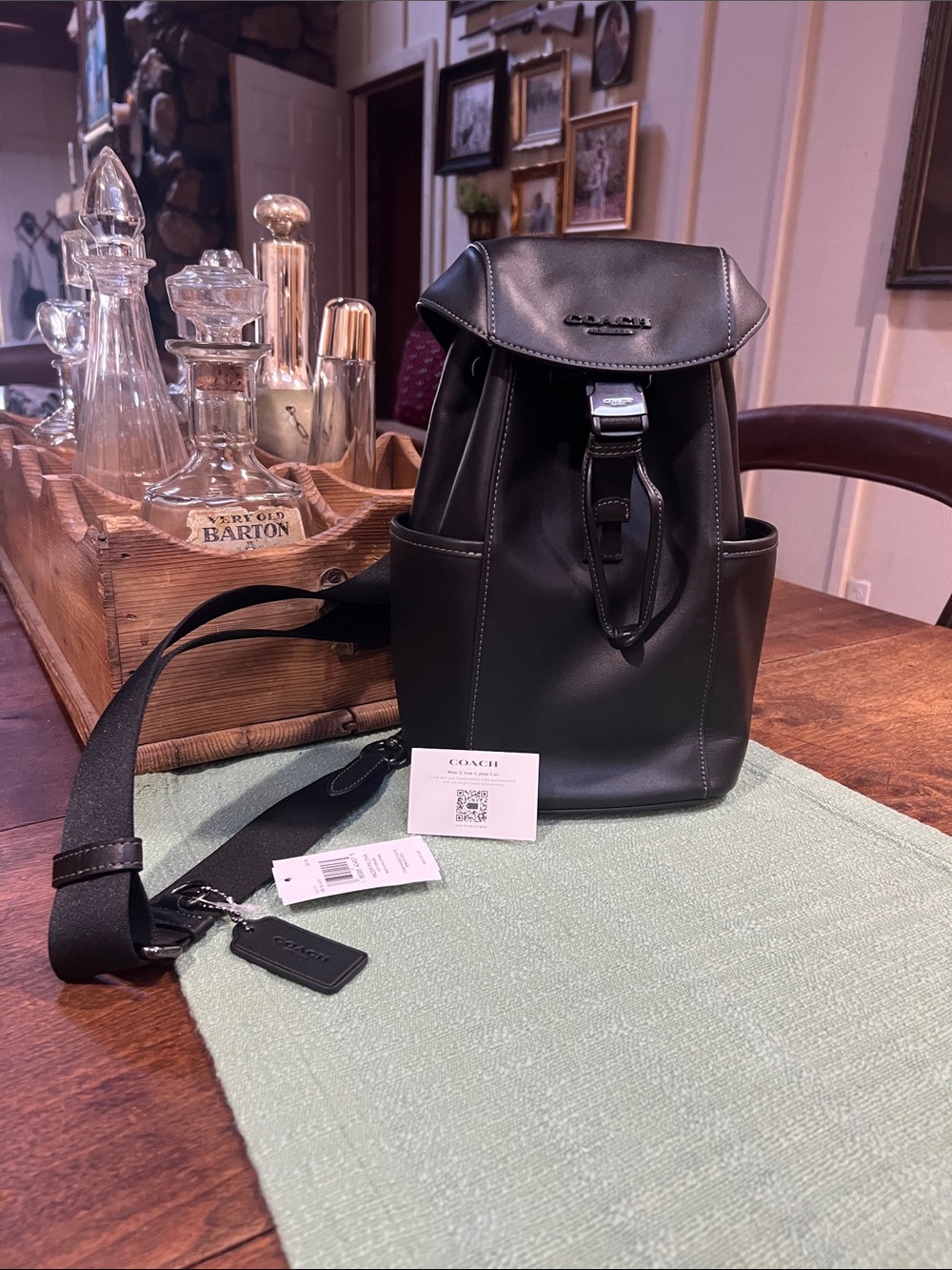 NWT Coach CU111 Racer Pack in Black Leather